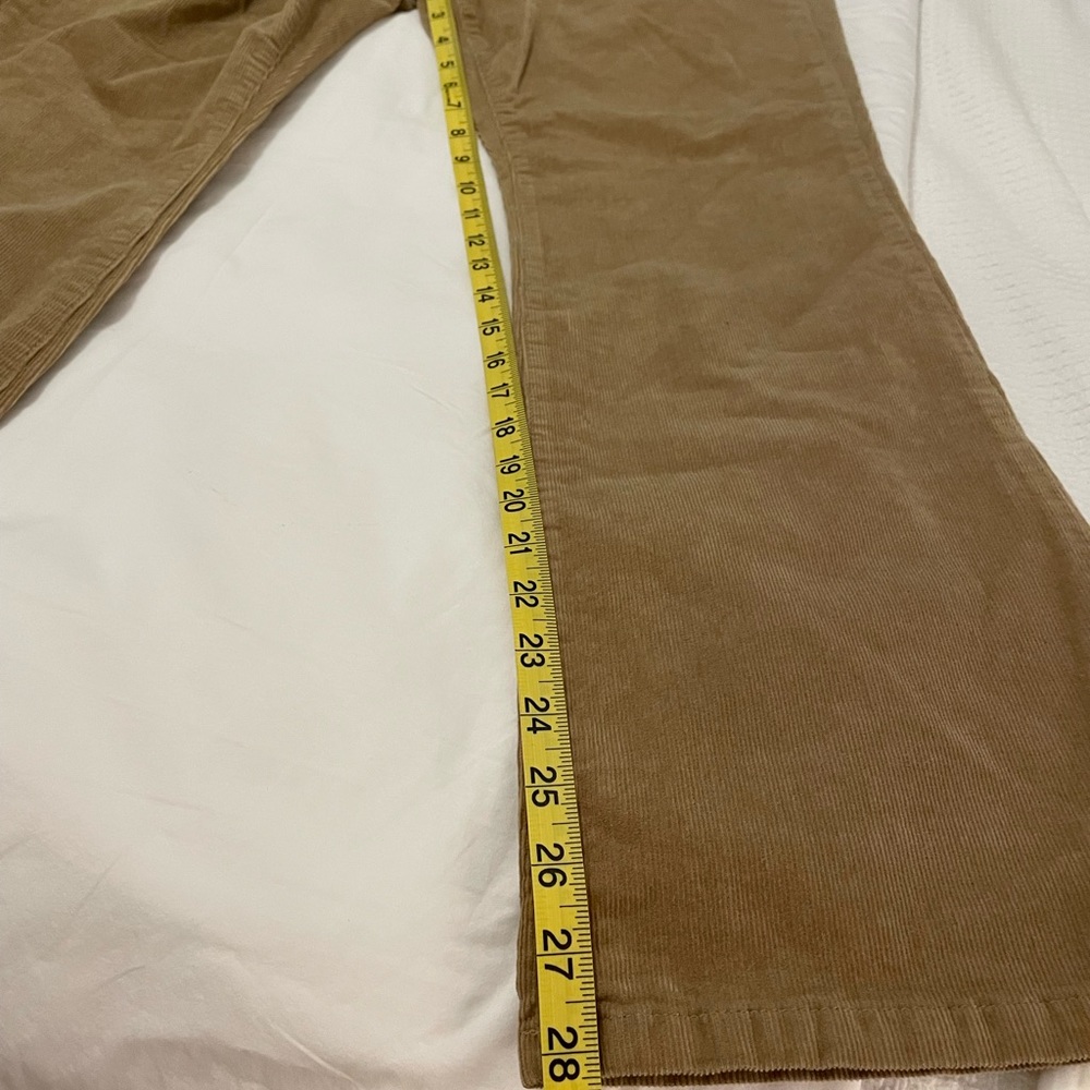 Talbots stretch corduroy light weight carmel color corduroy slacks w/spandex. - Picture 4 of 11